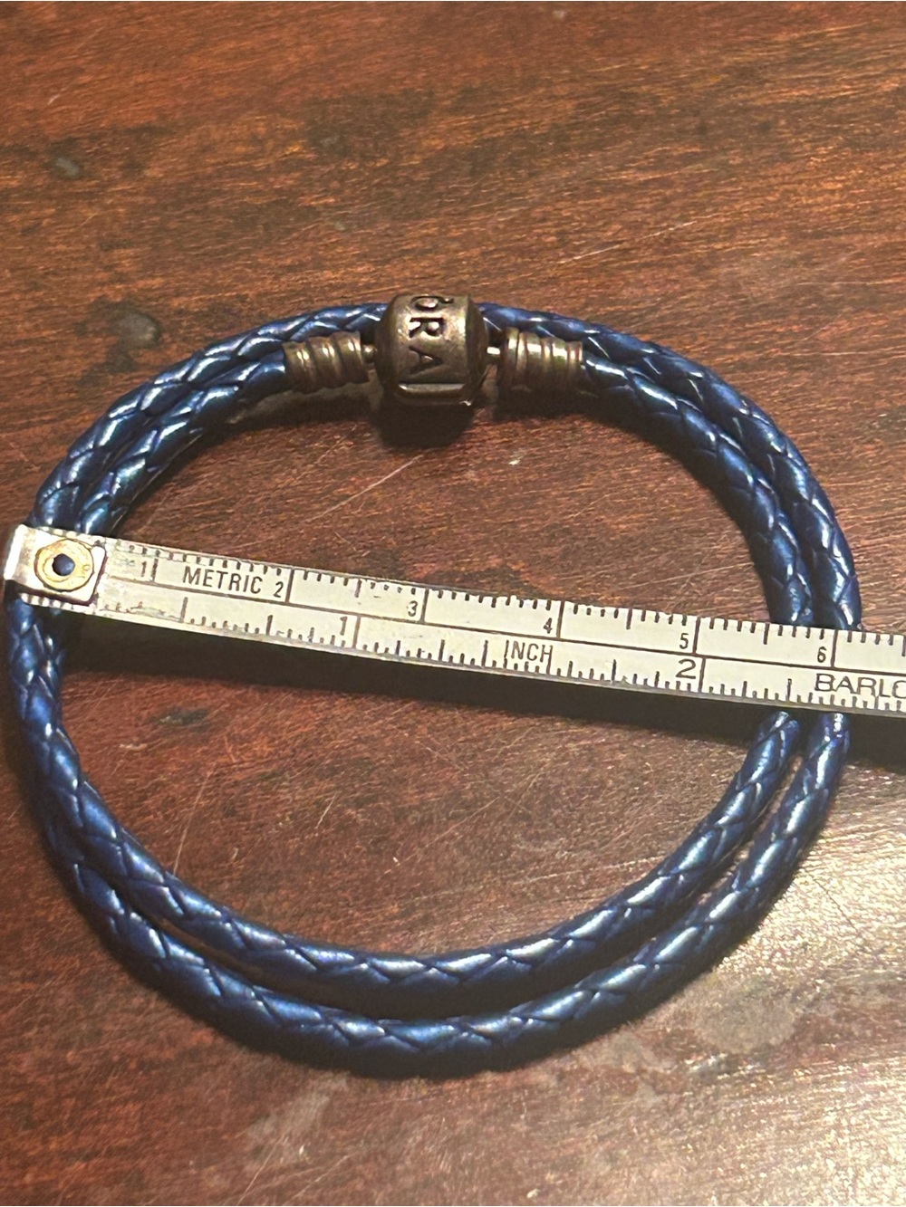 Pandora 925 Royal Blue Leather Bracelet 15"/38cm - Picture 4 of 4